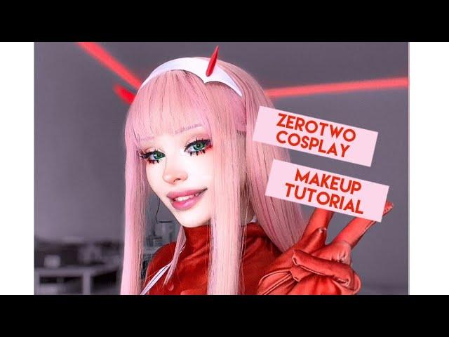 ZEROTWO anime cosplay makeup TUTORIAL (from „darling in the franxx“)