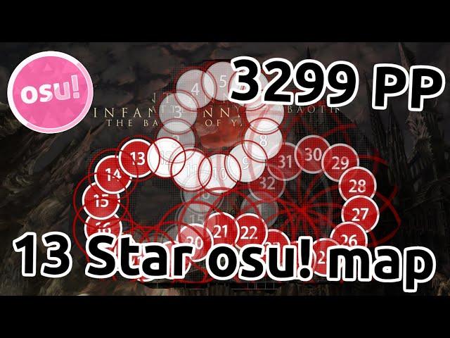 I mapped a 13* in osu! (With pp counter)