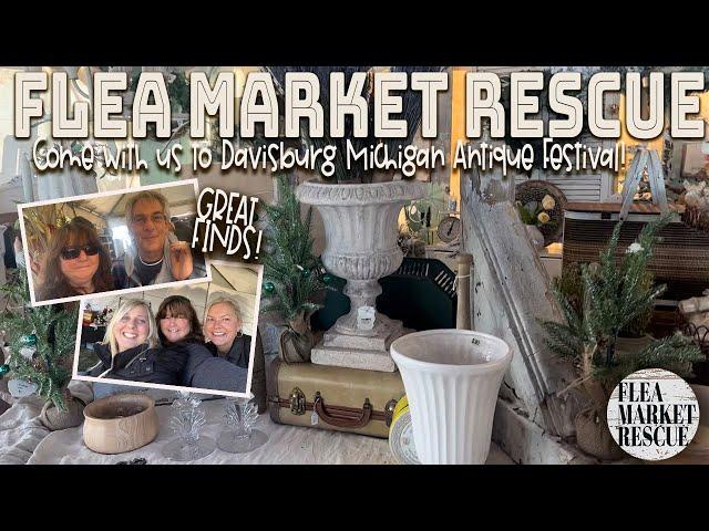 COME SHOP THE DAVISBURG MICHIGAN ANTIQUE FESTIVAL FLEA MARKET WITH ME FOR THRIFTED FINDS!!!