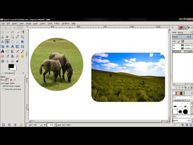How to cut photos into different shapes - GIMP tutorial