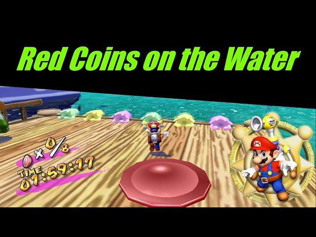 Red Coins on the Water - All 8 Red Coins! Ricco Harbor Walkthrough [2020, Switch]