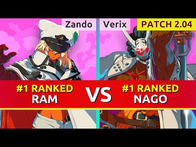 GGST ▰ Zando (#1 Ranked Ramlethal) vs Verix (#1 Ranked Nagoriyuki). Guilty Gear Strive