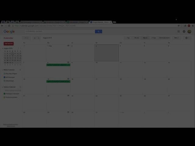 Google // Kalenderdaten in Google Calender als csv importieren