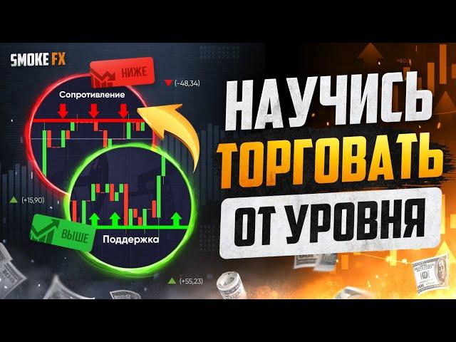 Как торговать от УРОВНЕЙ поддержки и сопротивления! Трейдинг | Обучение трейдингу !