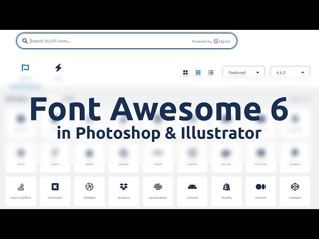 How to use Font Awesome 6 Icons in Photoshop and Illustrator