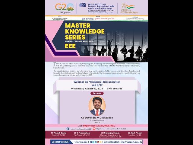 Live Webinar on Managerial Remuneration and KMP