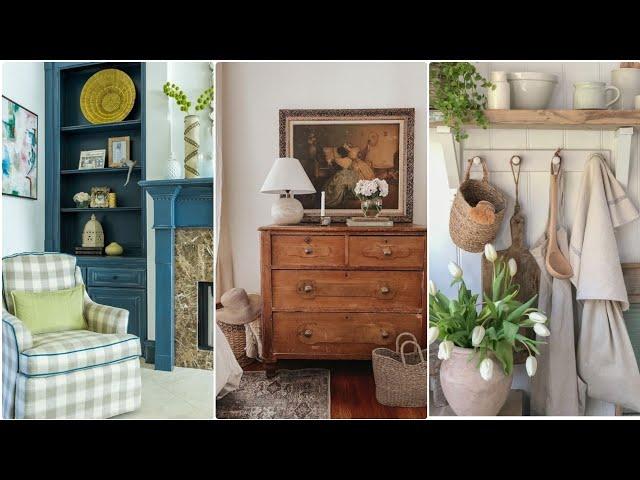 Vintage Farmhouse style Cottage decoration ideas.Vintage style cottage decorating tips.#cottagestyle