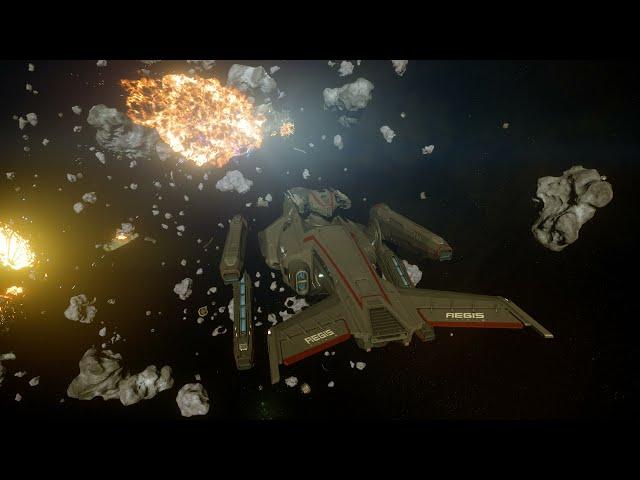 Star Citizen Redeemer and Ares taking down an Idris