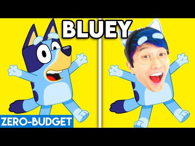 BLUEY WITH ZERO BUDGET! (BLUEY ANIMATION FUNNY PARODY BY LANKYBOX!)