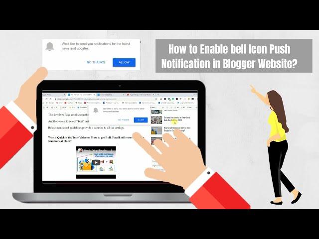 How to Enable Push Notification in Blogger Blog? I Website push notification in Blogger for free I