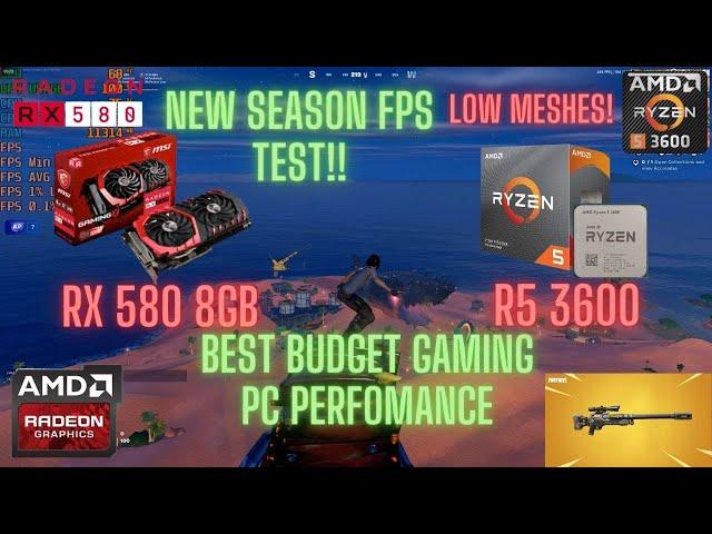 RX 580 + Ryzen 5 3600 Fortnite Ranked FPS Benchmark test | Performance mode |Ch5 S3 New 20GB Update