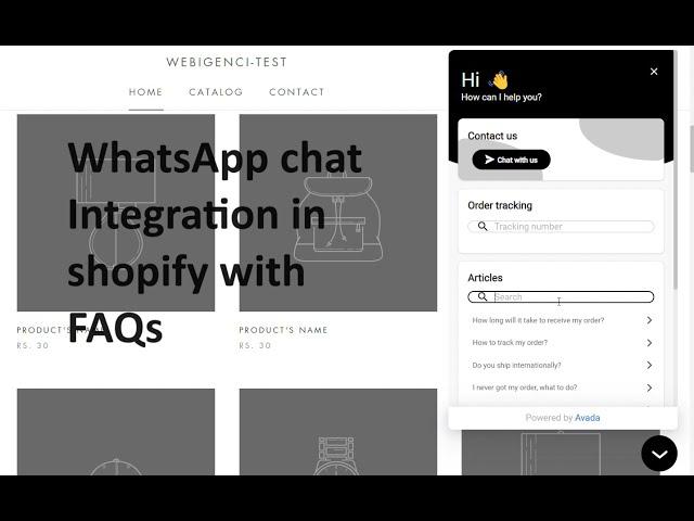 How to add whatsapp chat in shopify for free | whatsapp integration with faqs