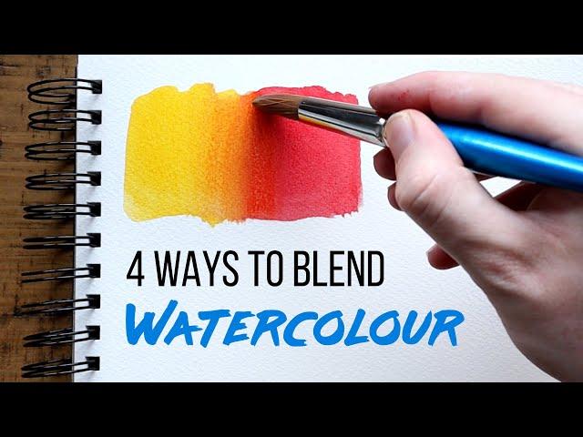 4 Ways to Blend Watercolours - Watercolour Techniques for Beginners #4