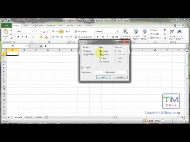Excel - AutoFill Thousands of Rows at Once in Excel