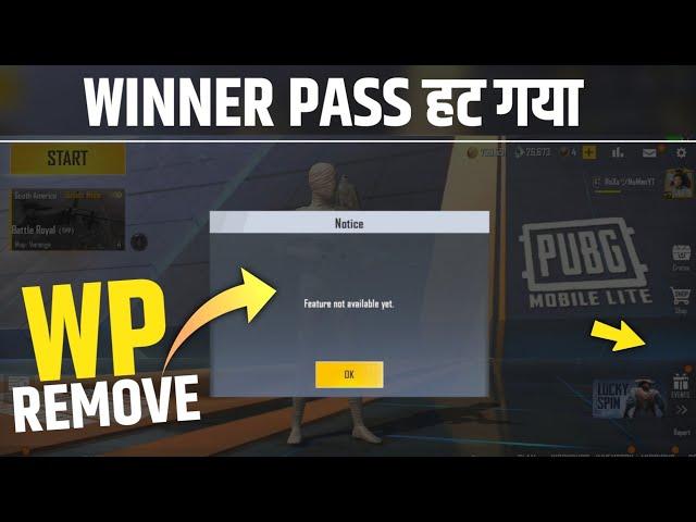 Pubg Lite Wp Removed| Pubg Lite Winner Pass Remove Problem Fix| Pubg Lite New Update 0.28.0 | Today