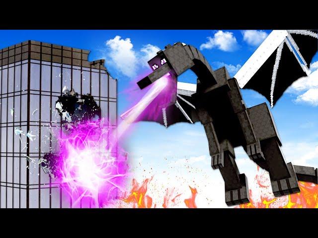 Minecraft ENDER DRAGON Destroys City! (Teardown)