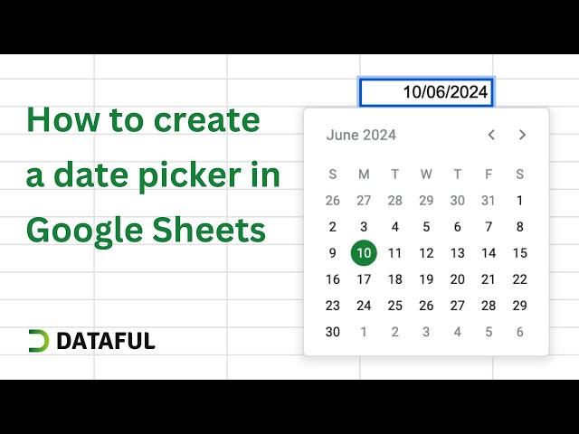 How to Create a Date Picker in Google Sheets (Easy)