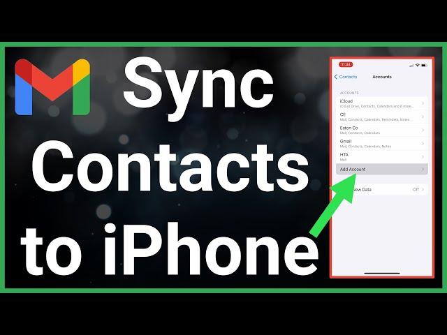 How To Sync Contacts From Gmail To iPhone