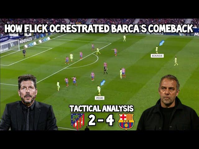 Hansi Flick Shows That He Is " LEVELS ABOVE " Diego Simeone || Barcelona 4-2 Atletico Madrid ||