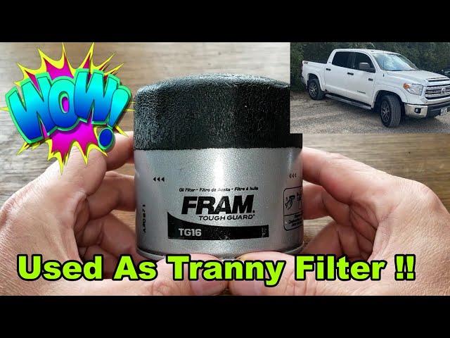 Fram Oil Filter TG16 Cut Open, Used As Transmission Filter, 2017 Toyota Tundra SR5