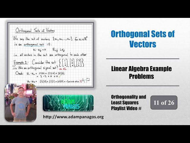 Orthogonal Sets of Vectors