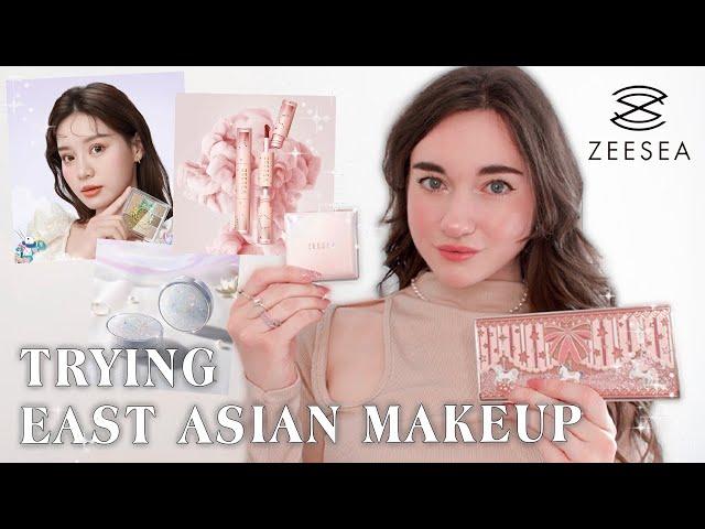 Trying East Asian Makeup / ZEESEA Cosmetics Unboxing + Review