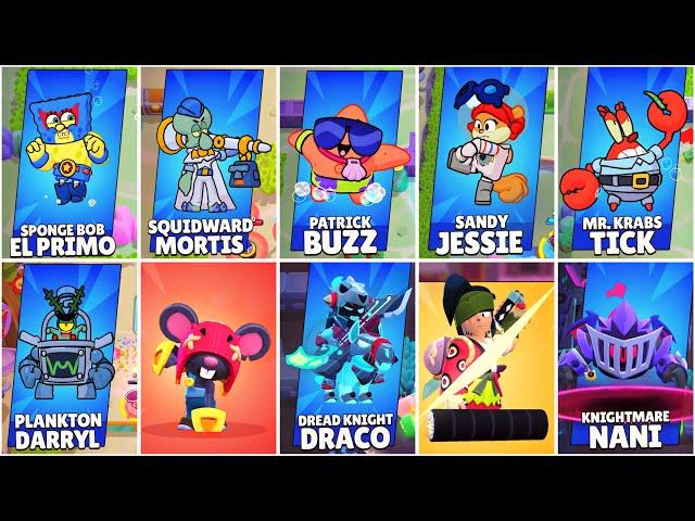 NEW BRAWLERS AND SKINS | Scarytales and SpongeBob Season update, kanji and more…..