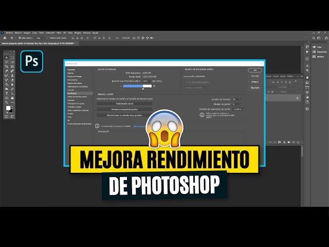 Como MEJORAR el RENDIMIENTO de PHOTOSHOP | OPTIMIZACIÓN | PHOTOSHOP ESTA LENTO ¡Solución! 