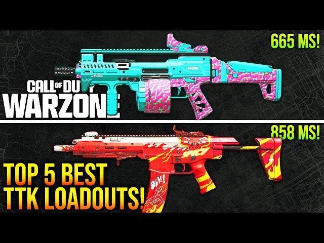 WARZONE: New TOP 5 BEST TTK META LOADOUTS After Update! (WARZONE Fastest TTK Weapons)