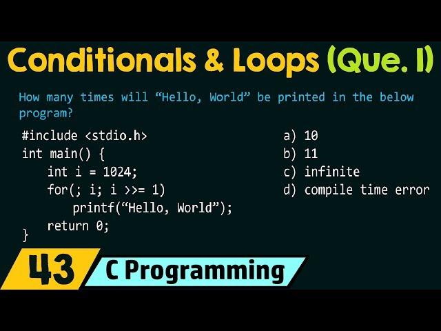 Conditionals and Loops (Solved Problem 1)