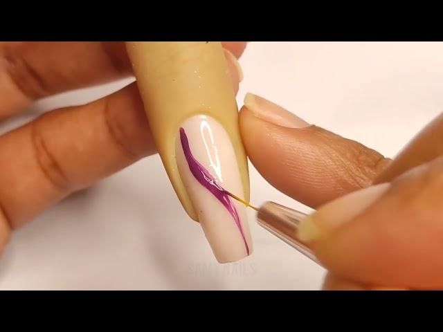 8 Unhas decoradas simples passo a passo com pincel