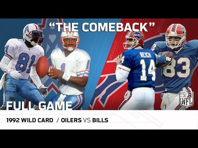 1992 AFC Wild Card: Houston Oilers vs. Buffalo Bills | "The Comeback" | NFL Full Game