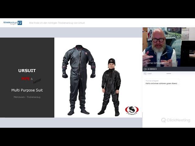 Aufzeichnung Webinar - Wie finde ich den perfekten URSUIT Trockenanzug | Echolotzentrum.de