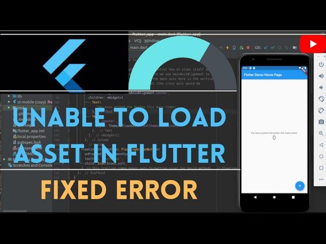 Flutter assets error Problem Solved [flutter] Error Fix