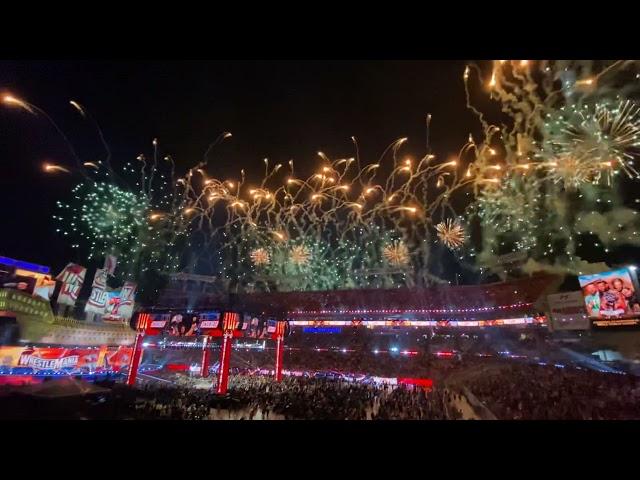 Wrestlemania 37 Closing Pyro - Roman Wins retains Wwe Universal Championship