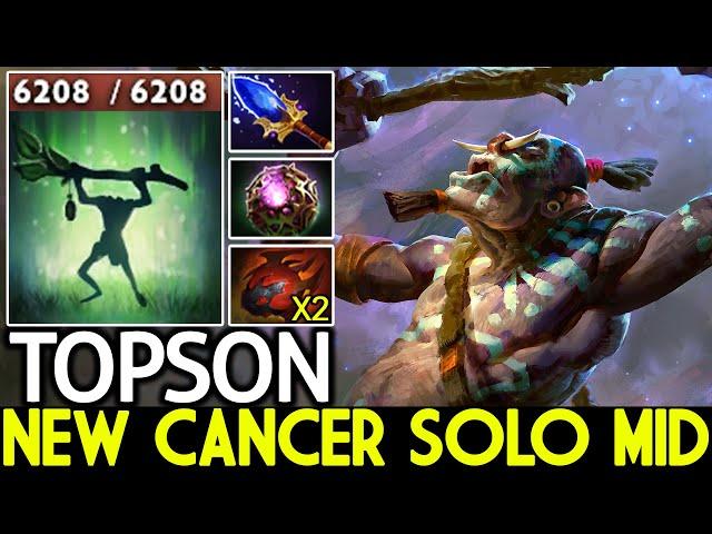 TOPSON [Witch Doctor] New Cancer Solo Mid with 6200 HP Build Dota 2