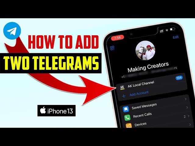 How To Add & Use Multiple Telegram Accounts on iPhone 13 - Kareemm [4K]