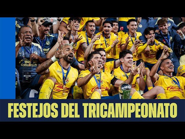 Festejos en cancha y vestidor del TRICAMPEÓN | Club América | #Grand3sDeCorazón