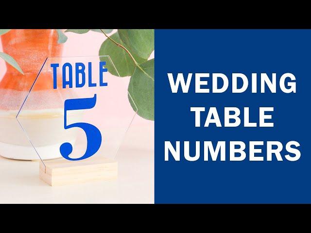 DIY Wedding Table Numbers
