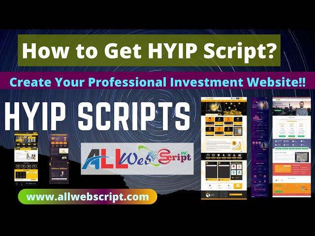 #allwebscript #hyip #ptc How to get HYIP script? | How to make investment/HYIP website? GC Script.