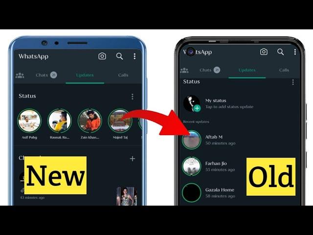 How to Bring back the Status Vertical Style in WhatsApp Latest Update In Hindi