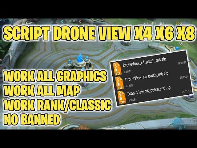 SCRIPT DRONE VIEW MOBILE LEGENDS X4 X6 X8 | NO BANNED | WORK ALL GRAPHICS | MLBB