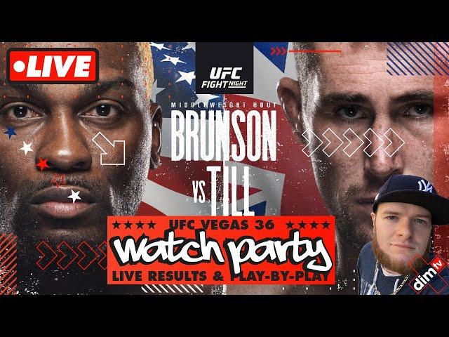 UFC Vegas 36: Brunson vs Till Live Stream - Results, Play-by-Play and Reaction.