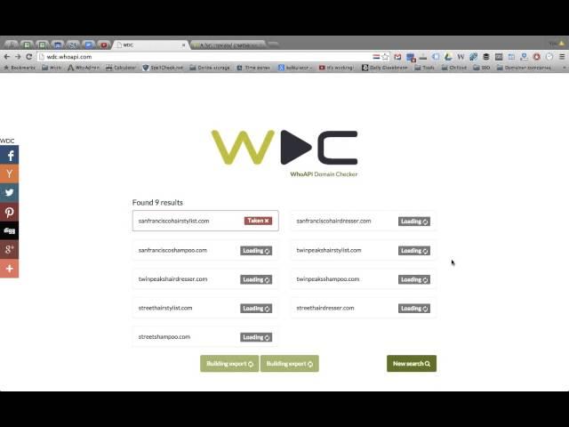 Advanced domaining tool: WDC (WhoAPI Domain Checker) - explainer video