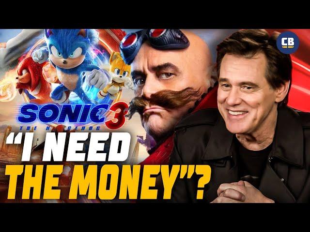 "I Need The Money"?! Jim Carrey Reveals Why He's Back As Robotnik! Sonic The Hedgehog 3 Interview!