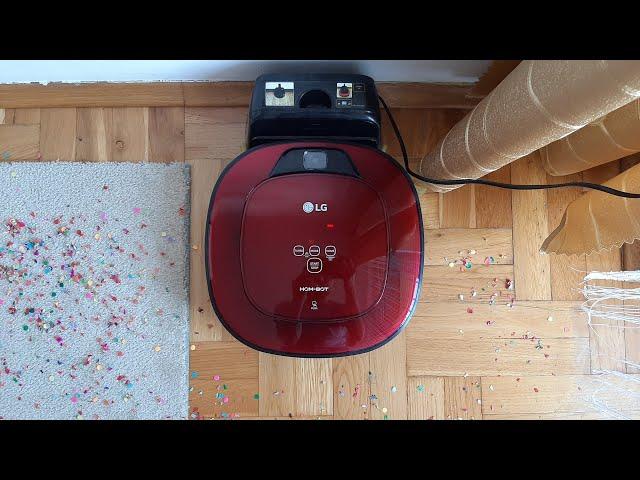 LG HOM-BOT 3.0 vs room full of confetti (special request of @user-mn8ru4uo9t)