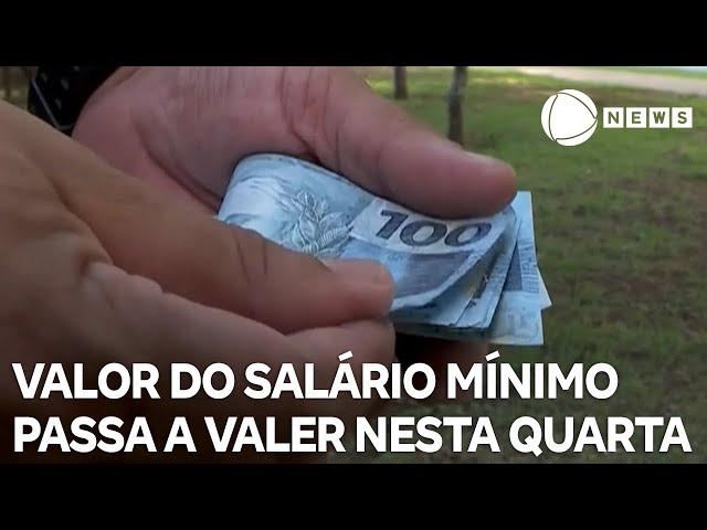 Novo valor do salário mínimo começa a valer nesta quarta-feira