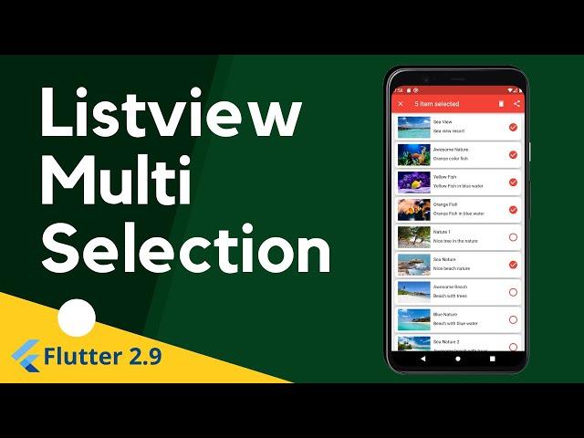 Flutter - Multi Selection in Listview | Listview Multi Selection | Selectable Listview [2022]