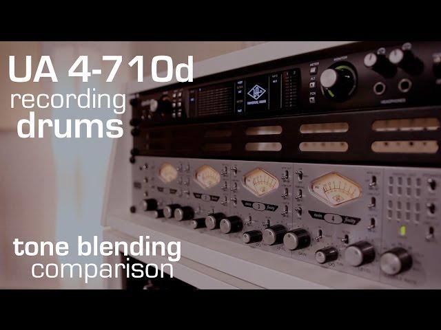 Exploring the Universal Audio 4-710d preamp: Recording drums (4 mics) with tone blending