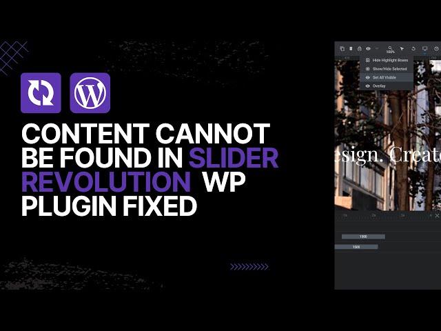 Content on Slider Cannot Be Found In Slider Revolution WordPress Plugin Fixed - SOLUTION